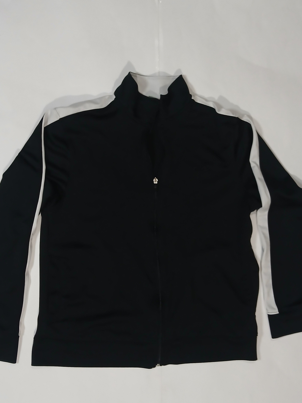 Champion Black and White Zip-Up Varsity Jacket